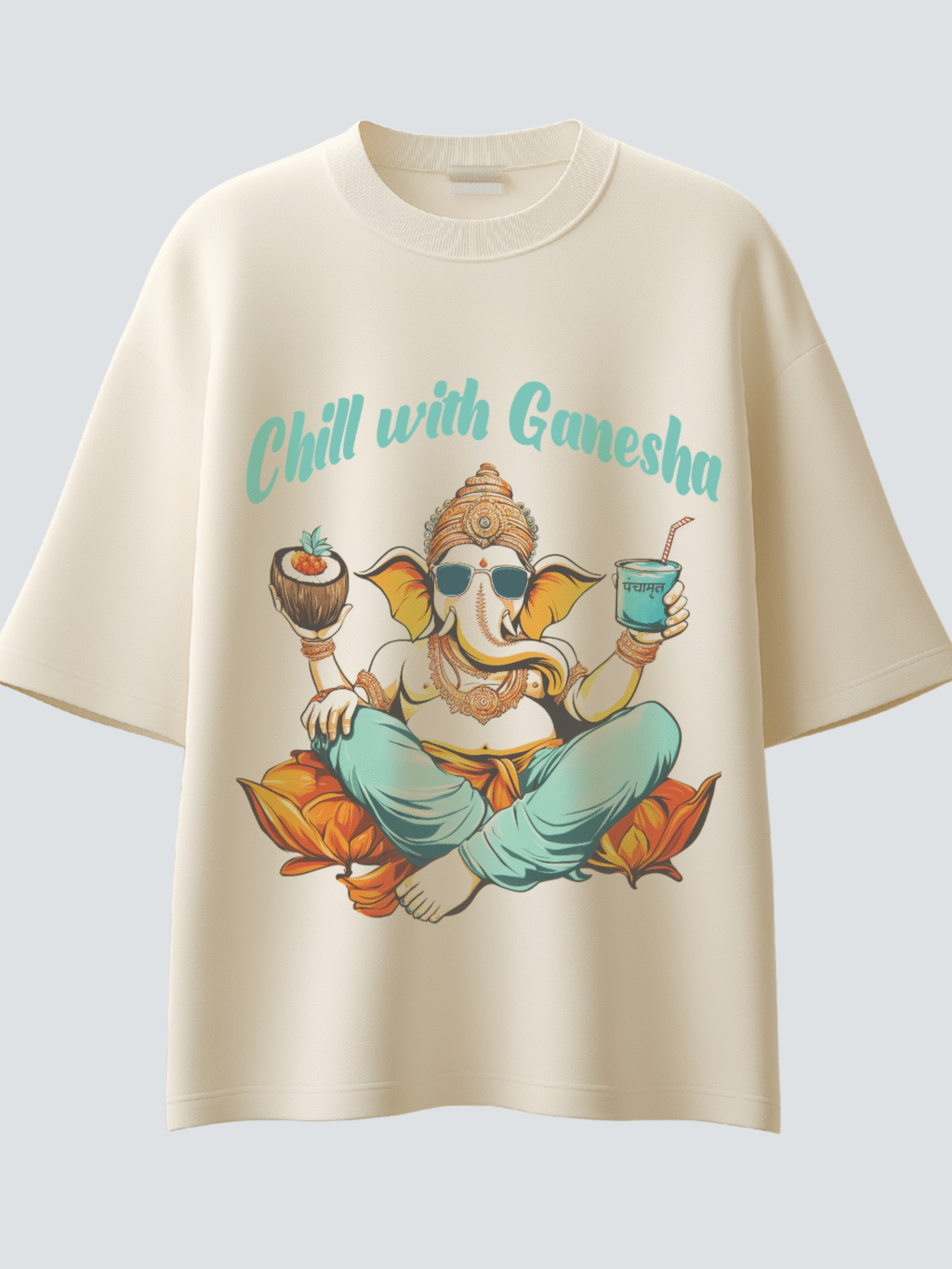 Chill With Ganesha Oversized T-shirt